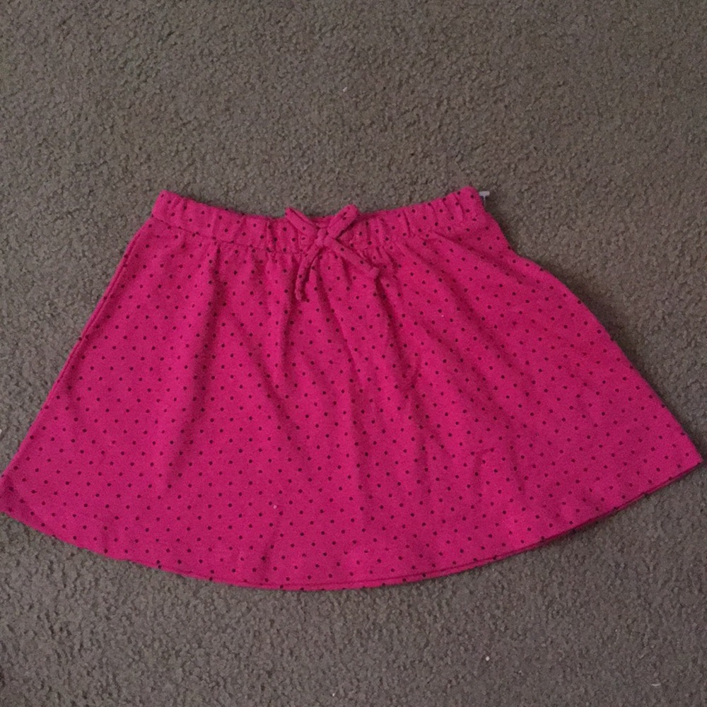 Violet skirt with bow and mini polka dots